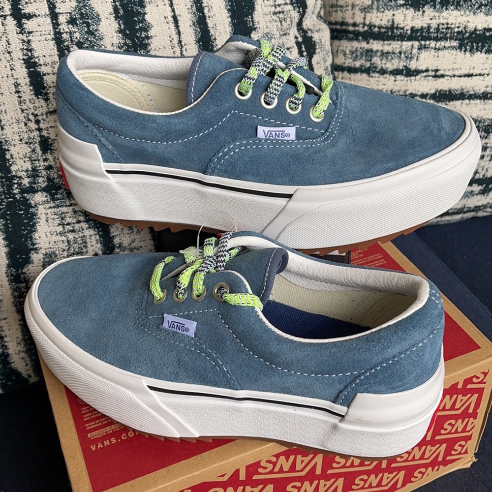 Vans Era Stacked Multi Lace Cementbl True White Mens Platforms - Picture 11 of 16